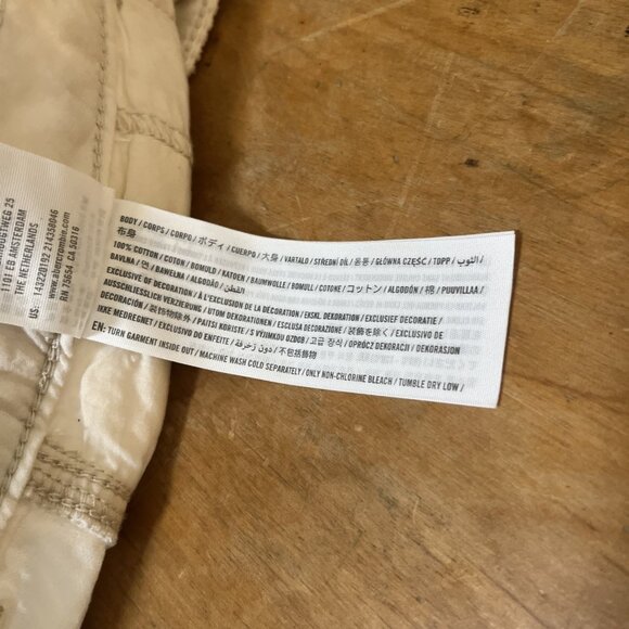 NEW Abercrombie & Fitch Mini Skirt SMALL Ivory Corduroy Button Front Pockets - Picture 8 of 8